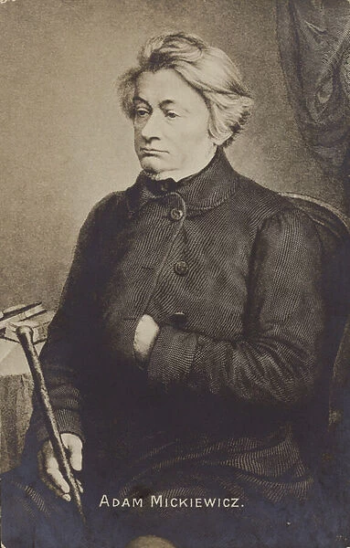 Adam Mickiewicz, 19th Century Polish poet, dramatist and political activist (engraving)