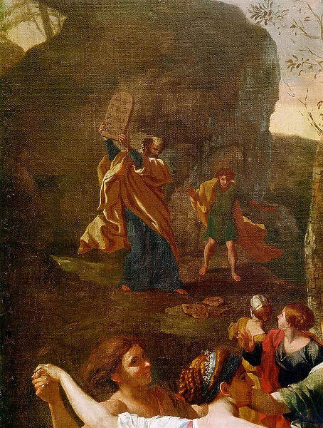 The Adoration of the Golden Calf, before 1634 (oil on canvas) (detail of 3738)