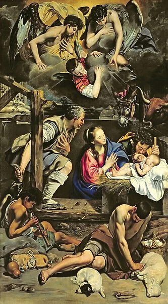 The Adoration of the Shepherds, 1612 (oil on canvas)