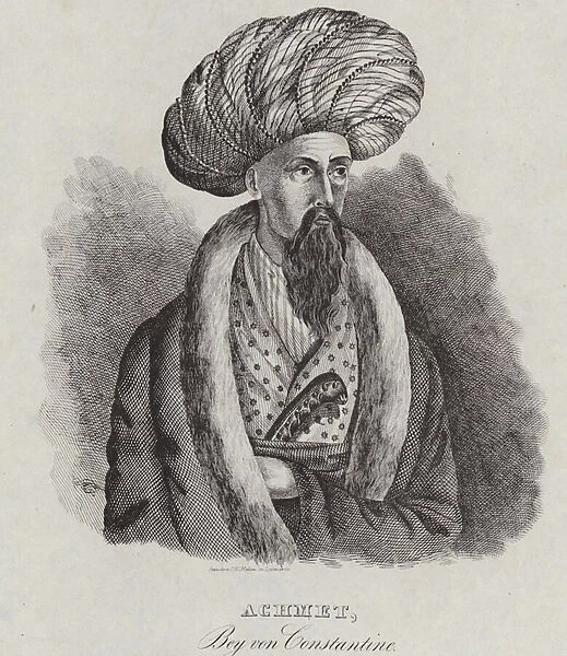 Ahmad Bey of Constantine, 1839 (engraving)