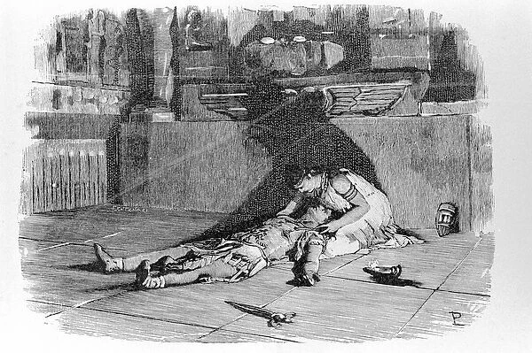 Antoine or Marc Antoine (83 BC - 30 BC) dying in Cleopatra