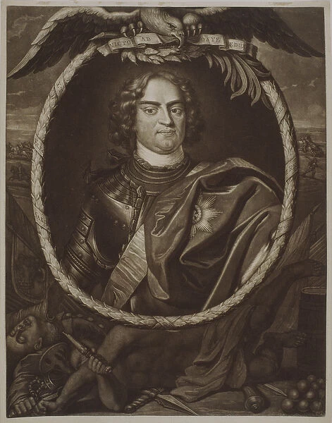 Augustus II (1670-1733) King of Poland, 1709 (engraving)