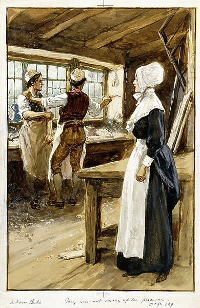 They were not aware of her presence (page 129), c. 1910 (pen, black ink and watercolour)
