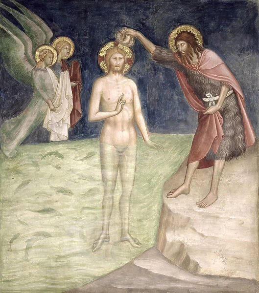 Baptism of Christ, from a series of Scenes of the New Testament (fresco)