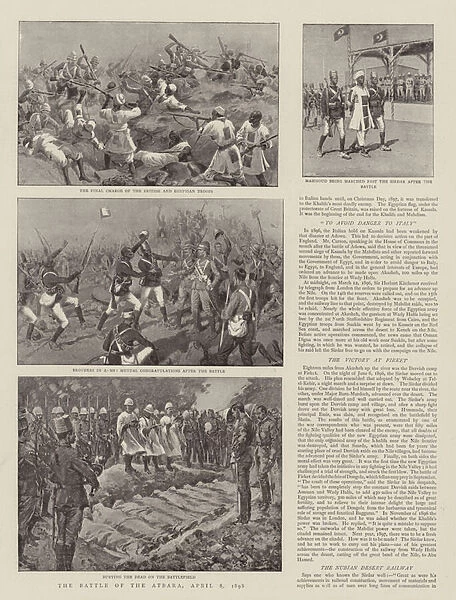 The Battle of the Atbara, 8 April 1898 (litho)