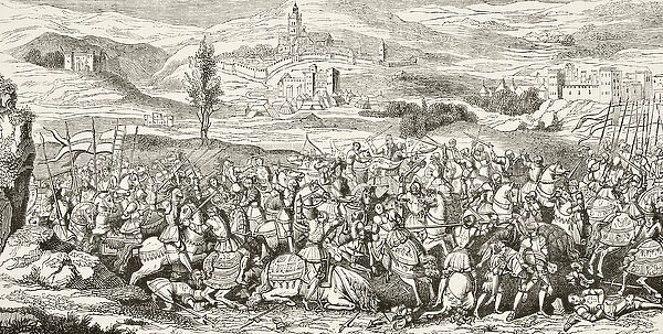 The Battle of the Spurs, August 16 1513, from The National and Domestic History
