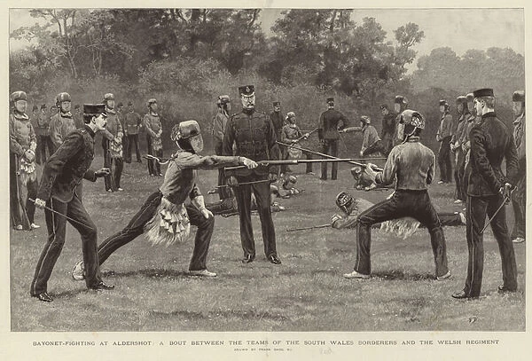 Bayonet-fighting at Aldershot (engraving)