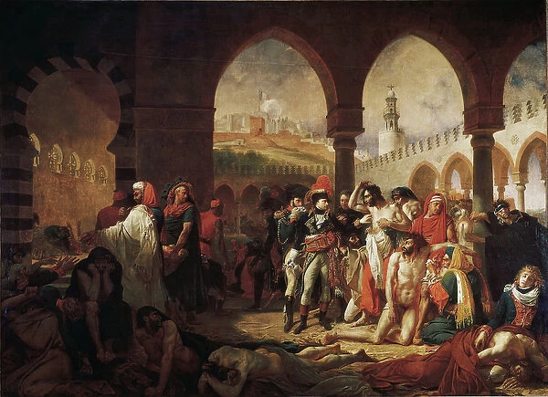 Bonaparte Visiting the Plague Victims of Jaffa (oil on canvas, 1804)