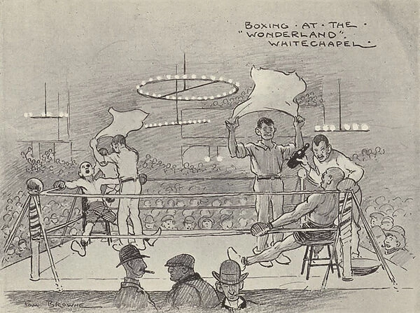 Boxing at the 'Wonderland, 'Whitechapel (litho)