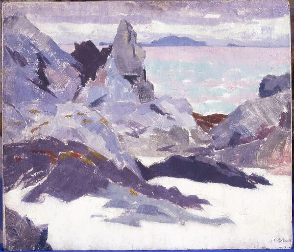 Cathedral Rock, Iona (oil on canvas)