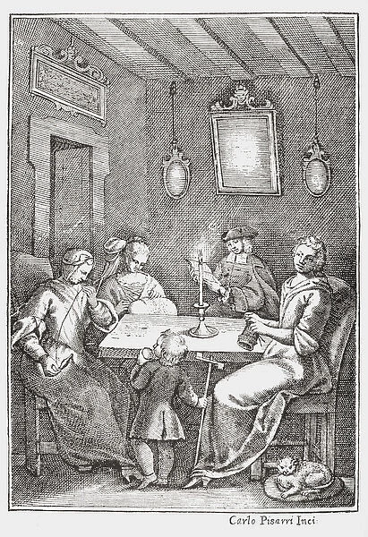 Chiaqlira reading tales to a sewing party, front Cover of