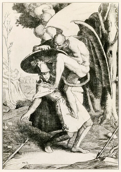 'Christian fights Apollyon'from The Pilgrim