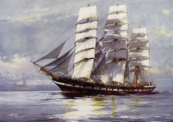 Clipper Ships: Euphrosyne (colour litho)