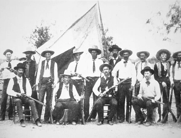 Company E Frontier Battalion at Alice, Texas, 1892 (b  /  w photo)