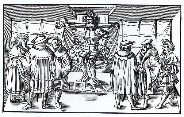 The Court of a Baron, after a woodcut in Cosmographie Universelle of Munster