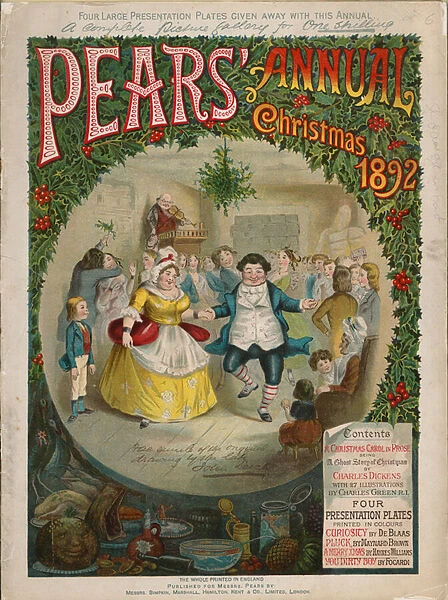 Front cover of Pears Christmas Annual, 1892 (colour litho)