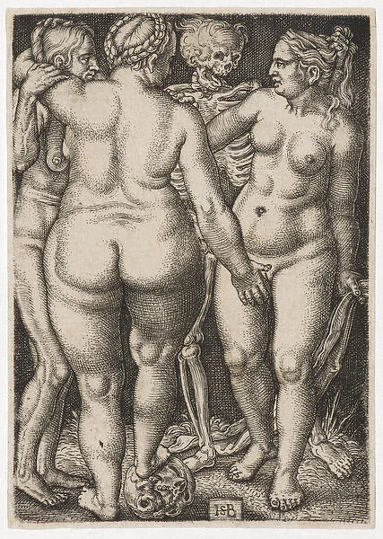 Death and Three Nude Women, c. 1546-50 (copperplate engraving)