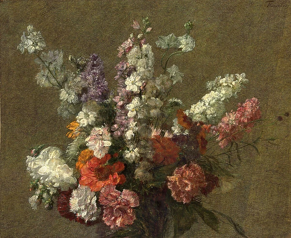 Delphiniums; Pieds d alouette, 1899 (oil on canvas)
