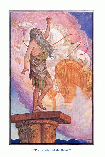 The delusion of the saint, 1912 (colour litho)