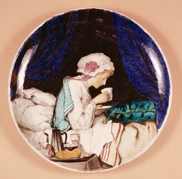 Dish, c. 1867 (enamelled earthenware)