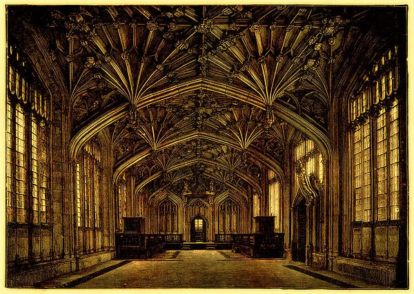 The Divinity School, Oxford: built between 1445 and 1454, illustration from A Students History of England by Samuel R. Gardiner, published 1902 (digitally enhanced image)