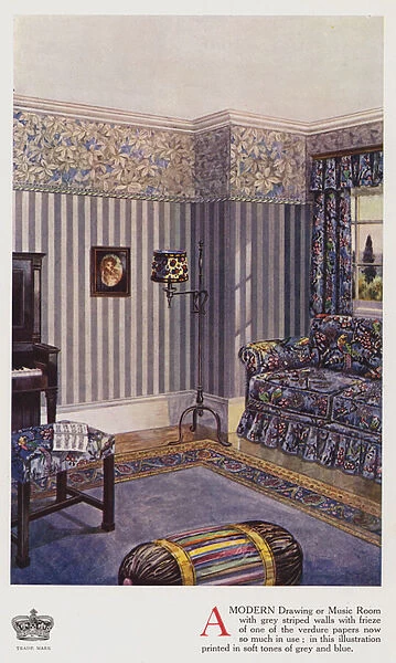 Drawing or music room (colour litho)