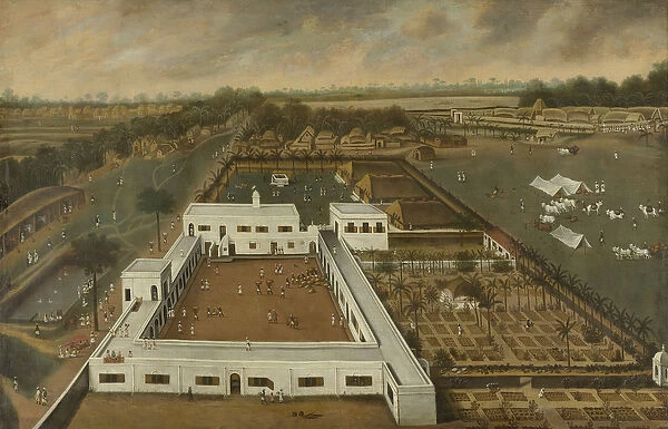 Dutch plantation in Bengal, probably the VOC lodge Kazimbazar, 1665 (oil on canvas)