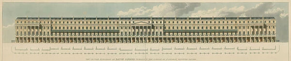 Eaton Square, Pimlico, in the parish of St George, Hanover Square, London (coloured engraving)