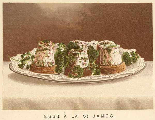 Eggs a la St James (colour litho)