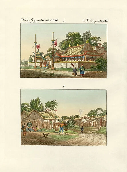 Flats of the Chinese (coloured engraving)