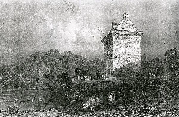 Gilnockie - or Johnny Armstrongs Tower (Dumfries-shire), engraved by Henry Adlard