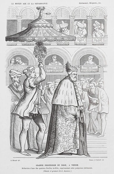 Grand procession of the Doge of Venice (engraving)