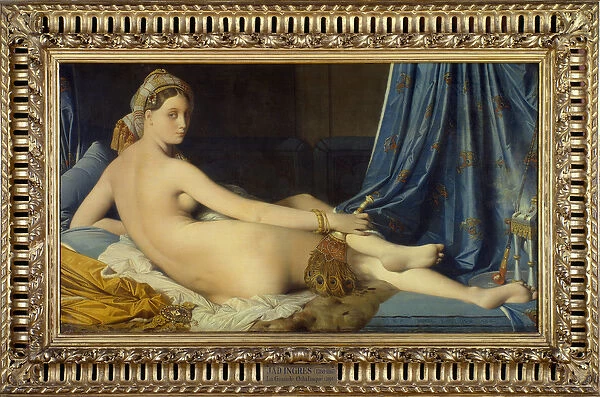 Grande Odalisque Painting by Jean Auguste Dominique Ingres (1780-1867) 1814 Dim