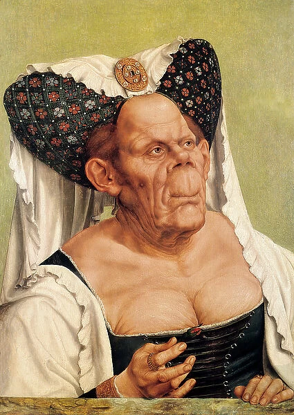 A Grotesque Old Woman, possibly Princess Margaret of Tyrol, c. 1525-30 (oil on panel)