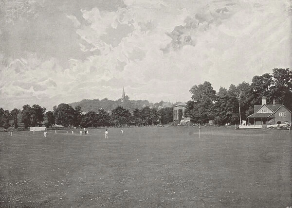 Harrow, from the School Cricket-Ground (b  /  w photo)