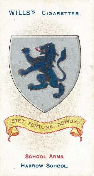 Harrow School, Stet Fortuna Domus, May The Fortune Of The House Endure (colour litho)