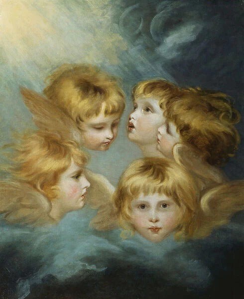 Heads of Angels - Portrait of Miss Francis Isabel Ker Gorden, (oil on canvas)