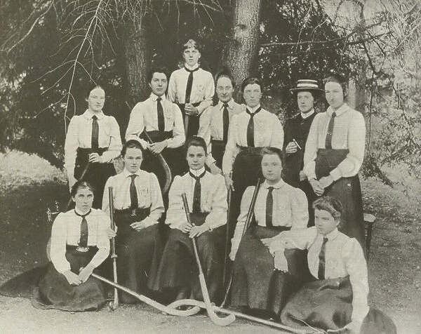 Hockey, Royal Holloway College Team, 1888 (b  /  w photo)