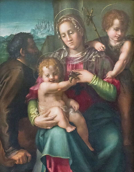 Holy family with the young st John the Baptist, 1525-35 circa, (oil on wood)