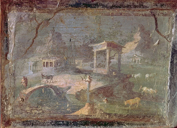 Idyllic Landscape, from Herculaneum, 1st century BC-AD 79 (fresco)