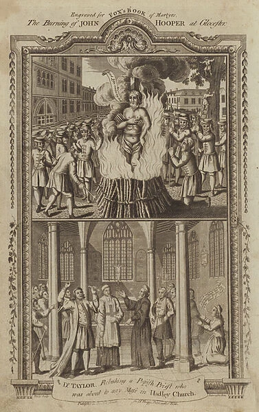 Illustration for Foxs Book of Martyrs, 1776 edition (engraving)
