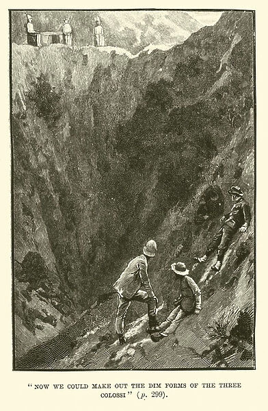 Illustration for King Solomons Mines by H Rider Haggard (engraving)