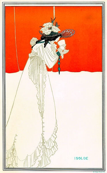 Isolde drinking the filter of love by Aubrey Beardsley (1872-1898