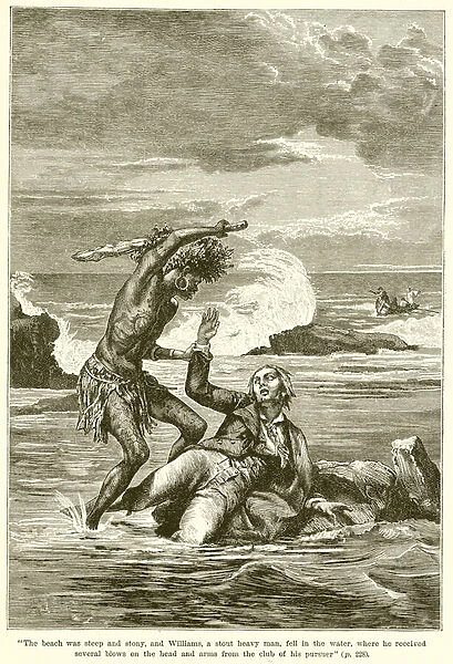 John Williams being killed (engraving)