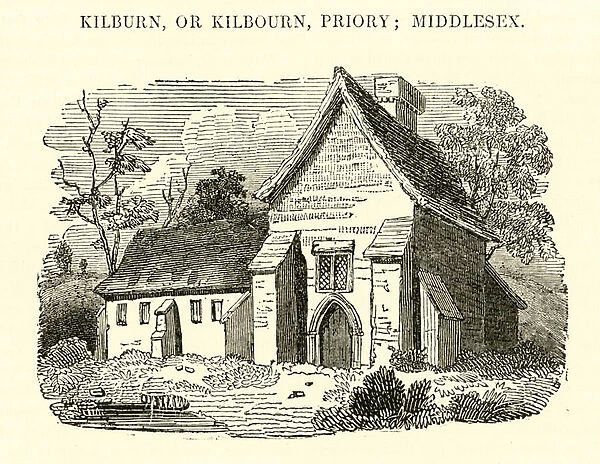 Kilburn, or Kilbourn, Priory, Middlesex (engraving)
