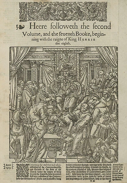 King Henry VIII trampling the Pope (engraving)