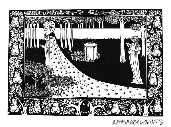 La Beale Isoud at Joyous Gard, illustration from Le Morte d Arthur, pub