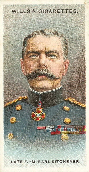Late Field-Marshal Earl Kitchener (chromolitho)