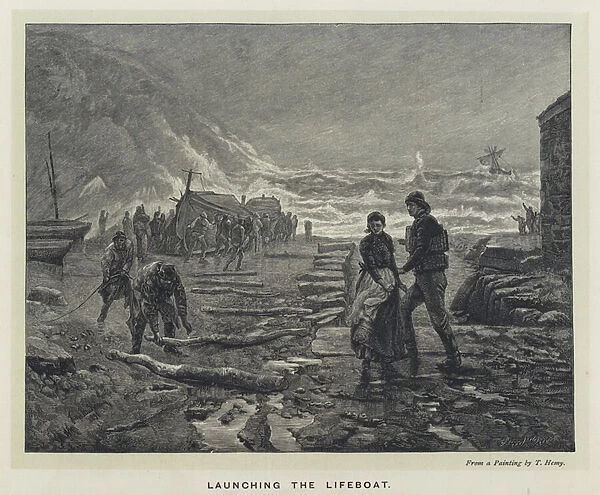 Launching the Lifeboat (engraving)