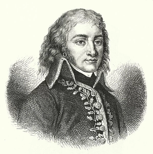 Lazare Hoche, French general in the Revolutionary army (engraving)